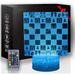 Chess Games Toys 3D Illusion Night Light Lamp Creative RGB Led Christmas Birthday Decorations Gifts for Boys and Girls Party Decor Basketball Gifts for Boys 8-12