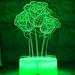 YSTIAN 3D Rose Flower Night Light Lamp Illusion 7 Color Changing Touch Switch Table Desk Decoration Lamps Acrylic Flat ABS Base USB Cable Birthday Gift Toys