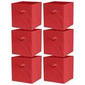 ZHAGHMIN 6 Pcs Clothing Storage Box for Closet with Handles Foldable Rectangle Baskets Fabric Containers Boxes for Organizing Shelves Bedroom B Size10.5 x 10.5 x 11