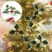 kiskick 10Pcs Simulation Leaf with Fruits: Anti-Fade No Watering Realistic DIY Artificial Holly Berries Christmas Leaves for Party Beauty