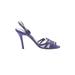 Ralph Lauren Purple Label Heels: Slingback Stiletto Cocktail Purple Solid Shoes - Women's Size 7 1/2 - Open Toe