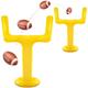Meooeck 2 Pcs 70.8'' Inflatable Jumbo Football Set Football Goal Post with 4 Footballs for Football Party Game Day Football Themed Party Sport Party Decorations Football Game Outdoor Football Practice
