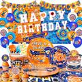 Dart Birthday Party Supplies,170pcs Dart War Party Decorations&Tableware Set-Dart War Plates Cups Napkins Tablecloth Banner Balloon Backdrop Cake Topper etc Dart War Party Supplies for Boys Kids