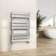 S'AFIELINA Towel Radiator Chrome, 800 x 500mm Flat Panel Bathroom Radiators Central Heated Towel Rail Radiator Wall/Floor Mounted for Bathroom