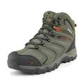 NORTIV 8 Men's Ankle High Waterproof Hiking Boots Backpacking Trekking Trails Shoes,160448_M-W,OLIVE/BLACK/ORANGE,8.5 UK /9.5 US