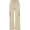 Stoffhose URBAN CLASSICS "Urban Classics Damen Ladies Vicose Straight Leg Cargo Pants", Damen, Gr. XXL, US-Größen, grau (concrete), 68% Viskose, 32% Polyester, unifarben, loose fit, Hosen