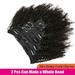 Kinky Curly Clip-In Hair Extensions Human Hair - Mongolian Kinky Curly Human Hair Clip-In Extensions for Women & Girls