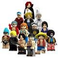 14 Pcs One Piece Minifigures Building Blocks Toys Sets 1.77 inch Collectible One Piece Anime Action Figures Building Kits Cake Decorations for Kids and Fans Gifts