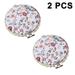 2 Pcs Small Compact Mirror Folding Pocket Makeup Mirror Round Hand Held Mirror Cosmetic Magnifying Compact Mirror Rhinestone Mirror for Women Girls Travel - White