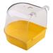 TRINGKY Bird Bath Box Parakeet Bathing Tub with Clear Top Detachable Base for Small Birds Canary Budgies Parrots 3 Colors