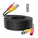 FITE ON 65FT Black BNC Extension Surveillance Camera Cables Weatherproof & Resistant to Oxidation Low Contact Resistance for CCTV DVR Surveillance System