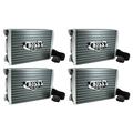 Boss AR4000D Armor 4000W Monoblock Class D Car Audio Amp + Remote (4 Pack)