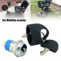 Leye Ignition Starter On Off Switch Lock with Easy Pull Key for Pride Victory Revo S66 S67 Go Go Elite Traveller Mobility Electric Scooter 4 Wheels Power Chairs 2 Position On Off Zinc Alloy Parts