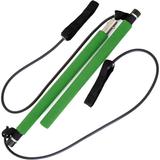 ViBelle Pilates Bar Kit - Yoga Pilates Stick - Portable Yoga Exercise Pilates Stick with Foot Loop & Resistance Rope (Green)