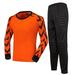 MSemis Kids Boys Goalkeeper Jersey and Pants Uniform Orange 13-14