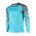 iiniim Boys Goalkeeper Jersey Soccer Goalie Uniform Sponge Pad Shirt Football Training Long Sleeve Tops Size 9-14 A Sky Blue 11-12