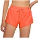 FAIWAD Women s Shorts Pants Elastic Drawstring Shorts Lounge Hiking Athletic Workout Yoga Short Trousers (XX-Large Orange)