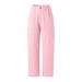 Gubotare Work Pants for Women YOGA Womens High Waisted Way Stretch Golf Capris Work Pants Lounge Workout Ankle Pants (Pink L)