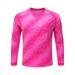 iEFiEL Kids Youth Boys Goalie Shirt Padded Long Sleeve Soccer Goalkeeper Jersey Football Training Tops Hot Pink 9-10