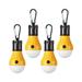 Tent Lamp Portable LED Tent Light 4 Packs Clip Hook Hurricane Emergency Lights LED Camping Light Bulb Camping Tent Lantern Bulb Camping Equipment for Camping Hiking Backpacking Fishing Outage