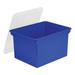 1Pack Storex Plastic File Tote Letter/Legal Files 18.5 x 14.25 x 10.88 Blue/Clear (61554U01C)