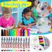 Teissuly Magnetic Dry Wipe Pens Dry Erase Markers With Eraser Cap Low Odor Fine Tip Whiteboard Pens Pack of 12 12 Colors