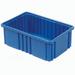 Quantum DG91035BL Plastic Dividable Grid Container 10-7/8 L x 8-1/4 W x 3-1/2 H Blue Lot of 20