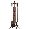 Fire Beauty 5 Pieces Fireplace Tools Sets Fireplace Accessories Tools Holder with Handles