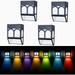Solar Deck Lights Outdoor Light 7 Color Change Lights Solar Step Lights Waterproof LED Solar Fence Lights for Outdoor Decorative Railing Stairs Step Fence Deck Patio Garden Yard and Pathway