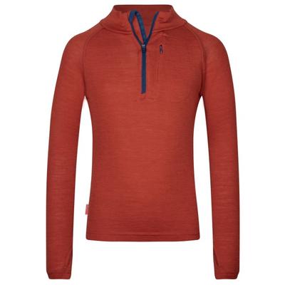 Trollkids - Kid's Lofoten Half Zip - Merinoshirt Gr 140 rot Image