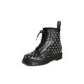 Dr. Martens Women's 1460 Stud Wanama Combat Boots, Black, 7