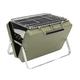 Pssopp Folding Barbecue Grill, Easy Installation 410 Stainless Stee Portable Charcoal BBQ Grill for Camping (Green)