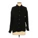 Dress Forum Long Sleeve Blouse: Black Print Tops - Women's Size Medium