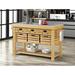 Andrew Home Studio Kitchen Island w/ Marble Top Marble in Green | 35 H x 55 W x 24 D in | Wayfair GFA001WN88AC-YSWX