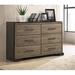 Millwood Pines Solerno 6 - Drawer Dresser Wood in Black/Brown/Gray | 38.25 H x 64 W x 16.75 D in | Wayfair 4FFC73AB61034CB18CEE463CAE641177