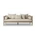 Garvin 86" Wide Outdoor Teak Patio Sofa w/ Cushions Wood/Natural Hardwoods/Olefin Fabric Included Laurel Foundry Modern Farmhouse® | Wayfair