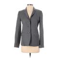 J.Crew Wool Blazer Jacket: Below Hip Gray Print Jackets & Outerwear - Women's Size 0