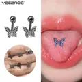 Générateur de piercing de langue sexy pour femme anneaux de langue en acier bijoux de corps punk