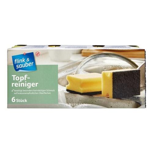 Topfschwämme 6er-Pack »Topfreiniger« gelb, flink & sauber
