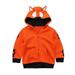 TOWED22 Toddler Winter Jacket Toddler Kids Baby Boy Girl Hooded Sweatshirt Jacket Spring Autumn Warm Zipper (Orange 3-4 Y)