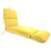 Jordan Manufacturing 74 x 22 Sunray Yellow Solid Rectangular Outdoor Chaise Lounge Cushion with Ties and Hanger Loop