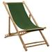 moobody Deck Chair Bamboo and Canvas Backrest Adjuatable Camping Chair Foldable Green for Outdoor Poolside Balcony Beach Travel Picnic 23.6 x (42.5-48.4) x (24.4-36.6) Inches (W x D x H)