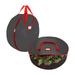 Christmas Bell Garland Storage Bag Waterproof Christmas Gift Storage Bag Black