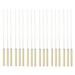 Stainless Steel Forks 50PCS Stainless Steel BBQ Forks Wooden Handle Barbecue Flat Sticks Portable Round BBQ Needles Cooking Mutton Shashlik Sticks Thickening Kitchen Supplies for Home Outdoor (Silve