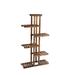 Raised Planter Stand 6-Tier Flower Rack Bonsai Display Shelf with Hollow-Out Shelving Storage Rack for Indoor Outdoor Yard