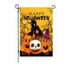 Happy Halloween Garden Flag Double Sided Yard Flags Banner Welcome Sign Yard Flag House Happy Holiday Burlap Lawn Decorations Outdoor