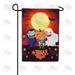America Forever Halloween Trick or Treat Garden Flag 12.5 x 18 inch Ghost Vampire Double Sided Halloween Flag for Outside Holiday Yard Outdoor