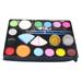 Face Paint Set Facepaint Cosmetic Makeup with Sponge and Brushes 14 Colors Body Paint Face Painting Supplies for Cosplay Stage Costume Party
