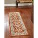 Rugs.com Charlotte Collection Rug â€“ 16 Ft Runner Rust Red Low-Pile Rug Perfect For Hallways Entryways