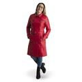 First Manufacturing WBL3071-5X-4X-FRL Womens Olivia Fashion Trench Leather Jacket Fire Red - 4XL